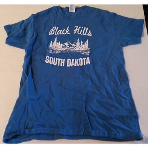 Black Hills South Dakota Delta Youth Size L Blue Short Sleeve T-Shirt